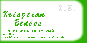 krisztian bedecs business card